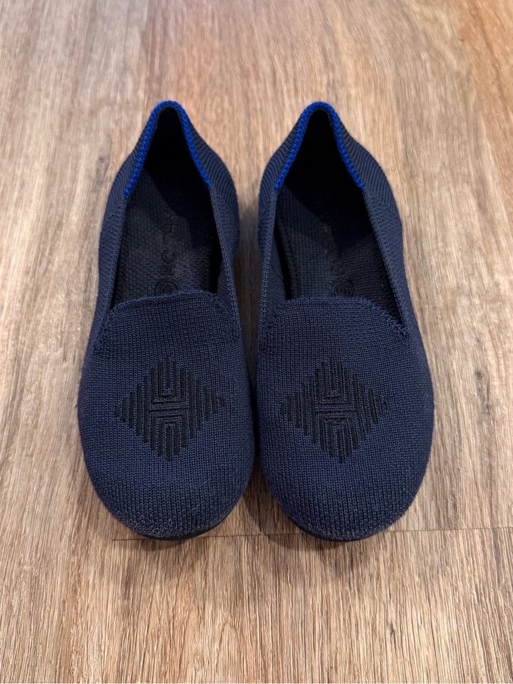 Rothy's Kids Shoes Loafers Navy Blue Washable Eco Friendly Preppy Classic Sz 12